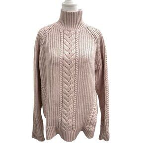 lululemon athletica Pink Cable Knit Sweater